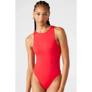 Astarlı Halter Yaka Yumuşak Dokulu Esnek Çıtçıtlı Bodysuit