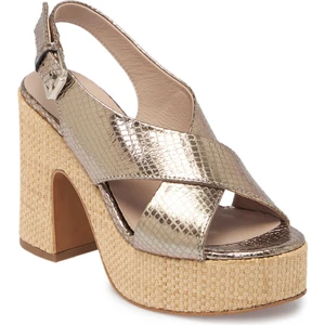 Gri Hakiki Deri Kadın Sandalet - K24Y1SN67669-I8G