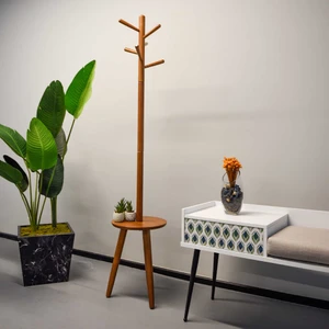 adore mobilya Handy Mate Sofia Tabureli Masif Askılık-Ceviz 40 x 178 x 40  cm