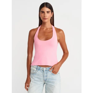 31753 Halter Yaka Top-Pembe