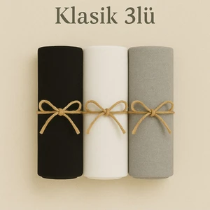 Penye Pamuksu Şal Klasik 3 Lü Set