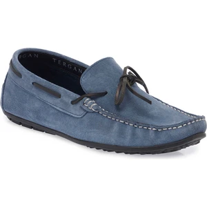 Mavi Hakiki Süet Deri Erkek Loafer - E25I1AY57297-F60