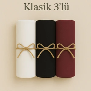 Penye Pamuksu Şal Klasik 3 Lü Set