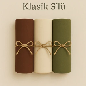 Penye Pamuksu Şal Klasik 3 Lü Set