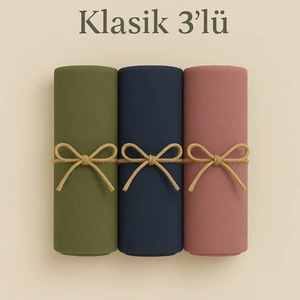 Penye Pamuksu Şal Klasik 3 Lü Set