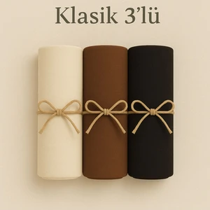 Penye Pamuksu Şal Klasik 3 Lü Set