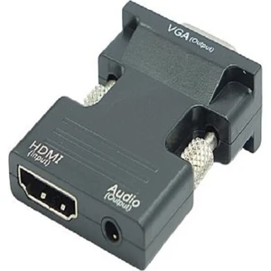 SpeedUF HDMI to VGA Dönüştürücü Adaptör – Ses Çıkışlı, 1080p Destekli, Kablo Hediyeli, Siyah