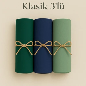 Penye Pamuksu Şal Klasik 3 Lü Set