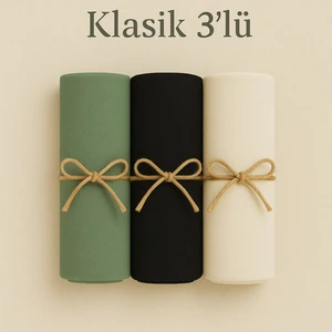 Penye Pamuksu Şal Klasik 3 Lü Set