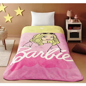 Lisanslı Tek Kişilik Çocuk Battaniye (160X220)-BARBIE Girl Malibu Pembe