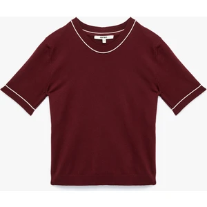 Kısa Kollu Bisiklet Yaka Triko Kazak