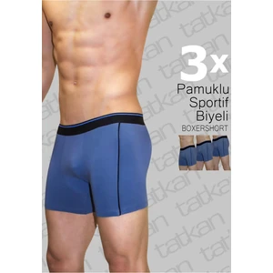 Tatkan - 3'lü - Pamuklu , Sportif Biyeli Erkek Boxershort