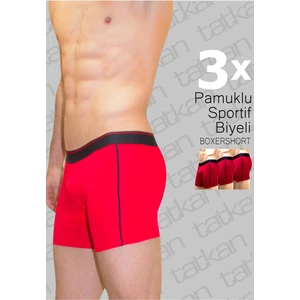 Tatkan - 3'lü - Pamuklu , Sportif Biyeli Erkek Boxershort