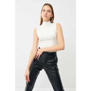 Sıfır Kol Boğazlı Likralı Tesettüre Uygun Penye Badi