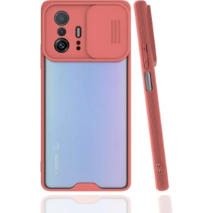 Xiaomi Mi 11T Uyumlu Sürgülü Ultra Ince Renkli Kamera Korumalı Koruyucu Kılıf