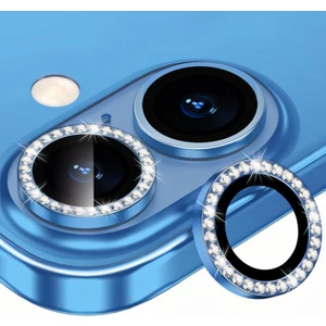 Apple iPhone 16 Plus Kamera Koruma Parlak Renkli Taşlı Lens Koruyucu Temperli Cam Koruma