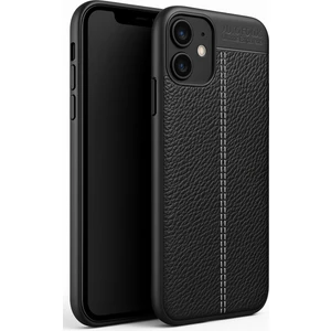 Apple iPhone 12 Kılıf Rugan Armor Deri Görünümlü Parmak İzi Yapmaz Dayanıklı Niss Silikon Kapak