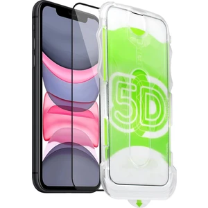 Apple iPhone 11 Uyumlu Kolay Uygulama Aparatlı Siyah Çerçeveli Tam Kapatan Cam Ekran Koruyucu