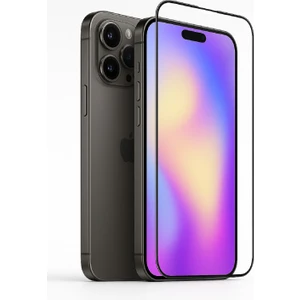 Apple iPhone 15 Pro Max Uyumlu Tam Kapatan Tamperli Cam Ekran Koruyucu Kırılmaz Cam