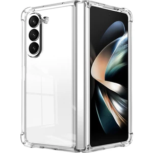 Samsung Galaxy Z Fold 6 Kılıf Crystal Sert Pc Antishock Darbe Emici Kenar Şeffaf Silikon Kapak