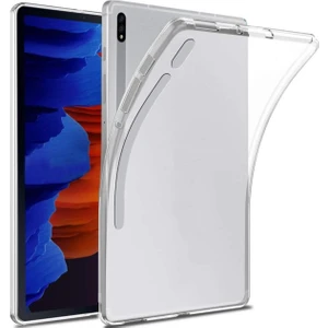 Samsung Galaxy Tab S7 Fe Lte T737 T736 T733 T730 Kılıf Şeffaf Yumuşak Süper Lüx Esnek Renksiz Kapak