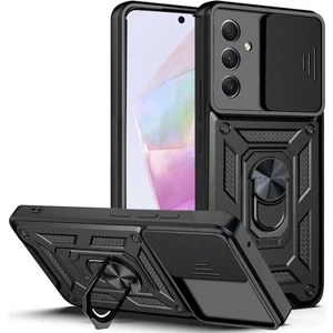 Samsung Galaxy S25 Plus Kılıf Kamera Korumalı Sürgülü Yüzüklü Armor Military Tank Koruyucu Kapak