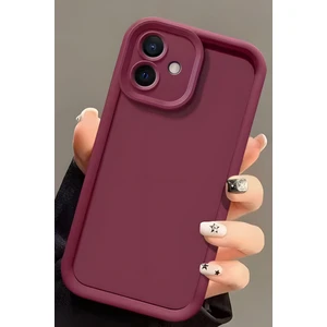 Samsung Galaxy A06 Uyumlu Kılıf Kamera Korumalı Yumuşak Dokulu Darbe Emici Bordo Silikon Kapak
