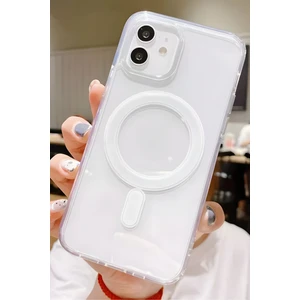 Apple Iphone 11 Kılıf Kablosuz Şarj Magsafe Uyumlu Köşe Korumalı Şeffaf Kılıf