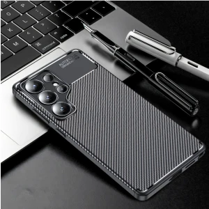 Samsung Galaxy S25 Ultra Kılıf Kamera Çıkıntılı Karbon Desenli Renk Atmaz Koruyucu Kapak
