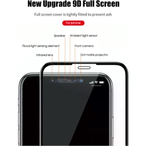 Apple iPhone Xs Tam Ekran Koruyucu Kırılmaz Cam 9H Temperli Koruma Dayanıklı 5D