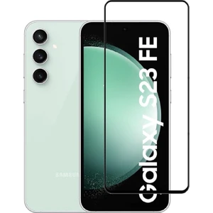 Samsung Galaxy S23 Fe Uyumlu Tam Kapatan Tamperli Cam Ekran Koruyucu Kırılmaz Cam