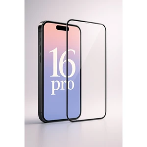 Apple iPhone 16 Pro Uyumlu Tam Kapatan Tamperli Cam Ekran Koruyucu Kırılmaz Cam