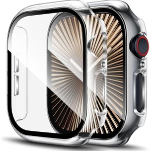 Apple Watch Seri 1/2/3/4/5/6/7/8/SE/Ultra 38mm 40mm 41mm 42mm 44mm 45mm 49mm Kasa ve Ekran Koruyucu 360 Koruma