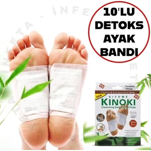 10 Adet %100 Detoks Ayak Bandı - Foot Patch  Ayak Detoksu Bandı