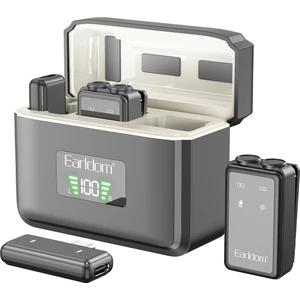 MC14 3‑in‑1 Kablosuz Yaka Mikrofonu – Dijital Gösterge, Gürültü Engelleme & Çift Verici Set