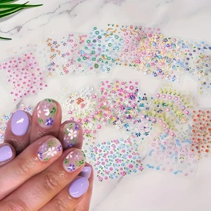 10 Sayfa 505+ Adet Tırnak Sticker Protez Tırnak Kalıcı Oje Süsleme, Nail Art Sticker