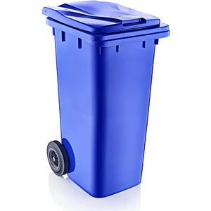 Tekerlekli Mavi Çöp Konteyneri Çöp Kovası 120 Lt ( Sağlam Dayanıklı)