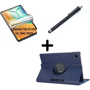 Lenovo Tab TB311FU 10.1inç Kılıf Dönen Tablet Kilifi Ekran Koruyucu+Kalem