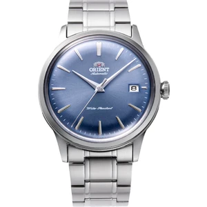 Bambino Kurmalı Otomatik Çelik Gri Mavi Kadran Kristal Cam 38 mm Erkek Kol Saati