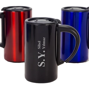 Kişiye Özel Kulplu Çelik Termos Bardak