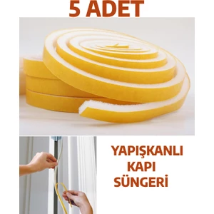 5 Adet Yapışkanlı Kapı Bandı Isı Yalıtım Süngeri