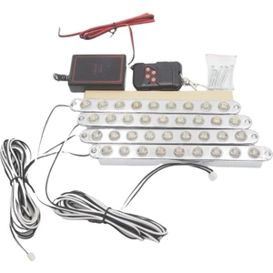 Yüksek Parlaklıklı Çift Renkli 4x9 LED Panjur Çakar Lamba Kırmızı/beyaz - Mavi/beyaz