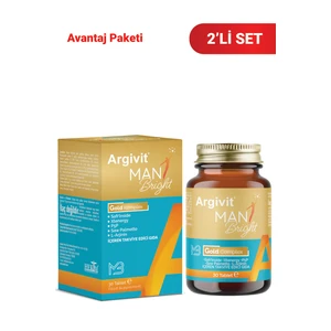 Man Bright Tablet 2’li Paket ( Cüce Palmiye (Saw Palmetto), Safran, Isırgan ve L-Arjinin ) 30 Tablet