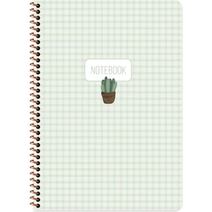 Keskin Color A4 Çizgili Stickerli Spiralli Pötikare Defter | 80 Yaprak