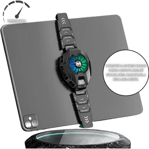Göstergeli 7000RPM Tüm Tabletler Için Profesyonel Tablet Soğutucu Oyuncu Tablet Radyatör Soğutma Fanı