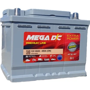 60 Amper 12 Volt Mega Dc Akü - Binek Araç Için Uygun -2025 Üretim