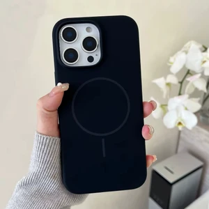 Apple Iphone 15 Pro Uyumlu Magsafe Lansman Kir Tutmaz Silinebilir Içi Kadife Telefon Kılıfı Kablosuz Şarj Özellikli 