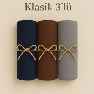 Penye Pamuksu Şal Klasik 3 Lü Set