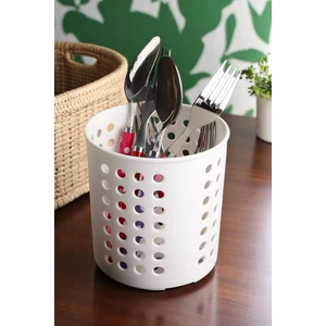 Tezgah Üstü Plastik Dik Kaşıklık - Mutfak Organizeri 12X12 cm