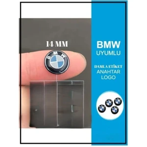 Bmw Logolu Anahtar Amblemi Logo 2 Adet 1.4 cm Damla Etiket
